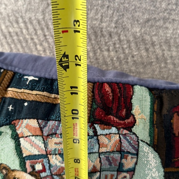 Travis Spencer Christmas Tapestry Needlepoint Teddy Bears Pillow. - Picture 5 of 8